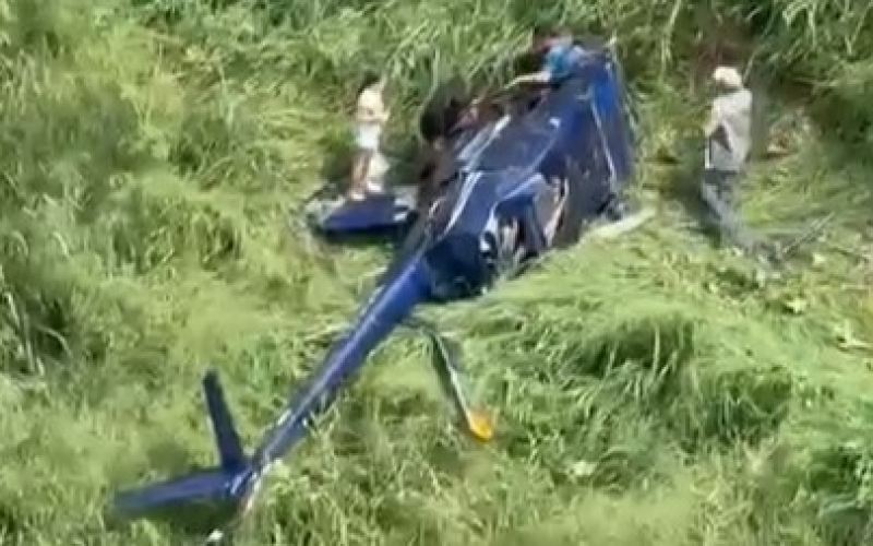 Polícia prende piloto sem habilitação após queda de helicóptero na Paraíba