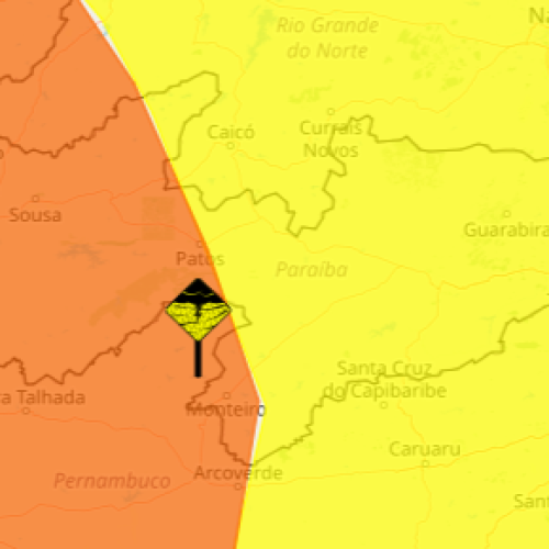 Inmet emite alertas de chuvas para toda a Paraíba até esta sexta-feira (27)