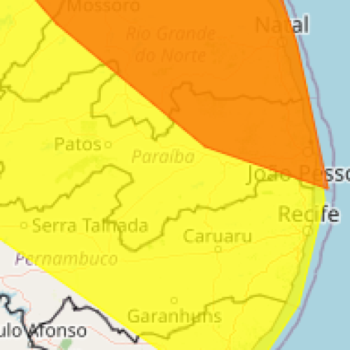 Inmet coloca todas as cidades da Paraíba sob alertas de chuvas nesta segunda (11)