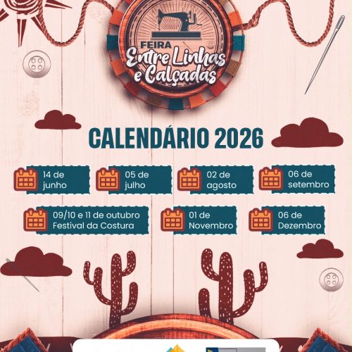 Prefeitura de São Domingos do Cariri divulga calendário anual da Feira Entre Linhas e Calçadas