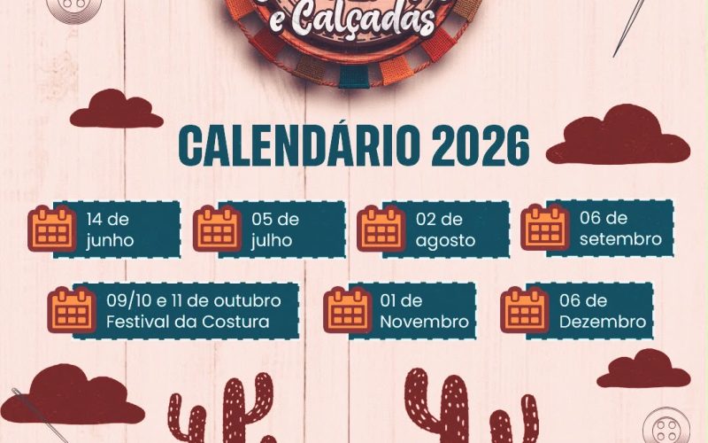 Prefeitura de São Domingos do Cariri divulga calendário anual da Feira Entre Linhas e Calçadas