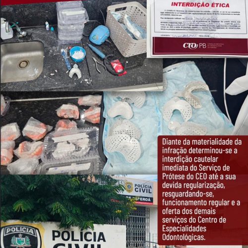 CRO-PB aponta irregularidade e anuncia interdição em Centro Odontológico em Taperoá