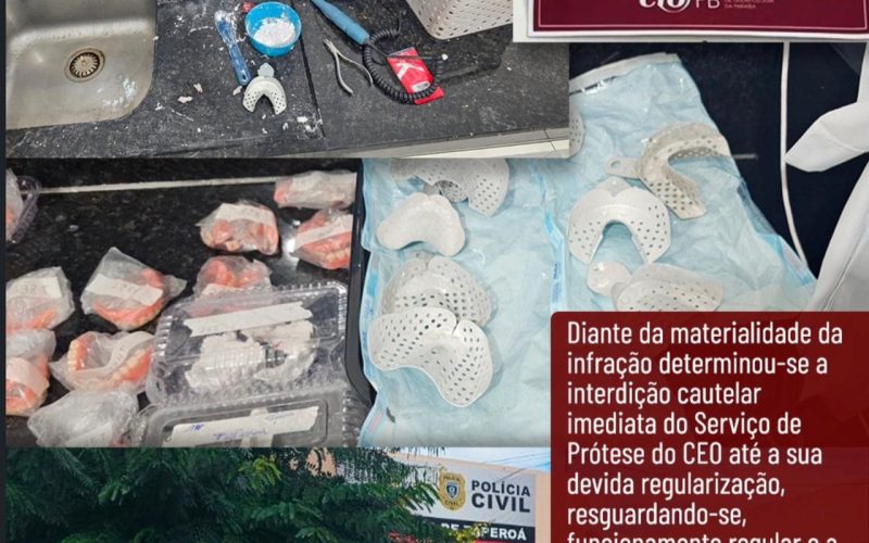 CRO-PB aponta irregularidade e anuncia interdição em Centro Odontológico em Taperoá