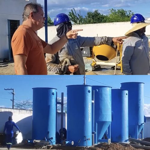 Vereador Chico acompanha avanço das obras da Estação de Tratamento de Água em Caraúbas