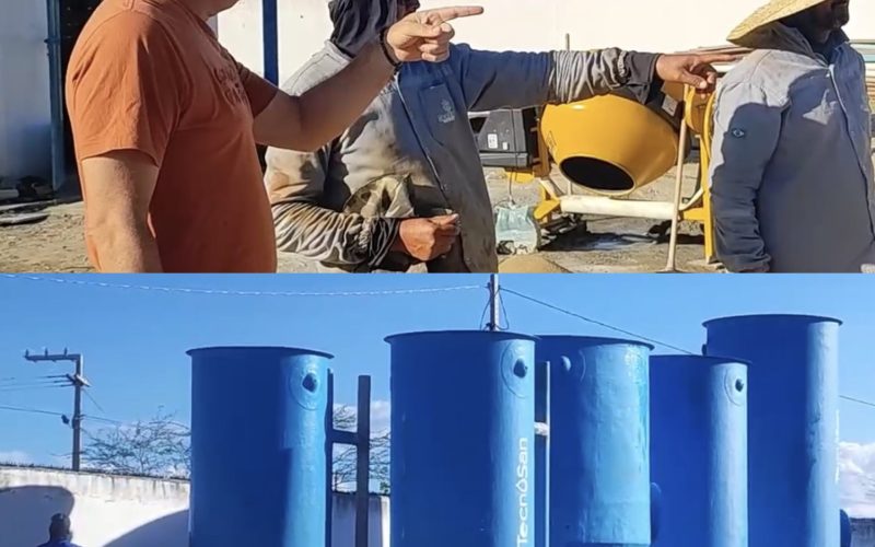 Vereador Chico acompanha avanço das obras da Estação de Tratamento de Água em Caraúbas