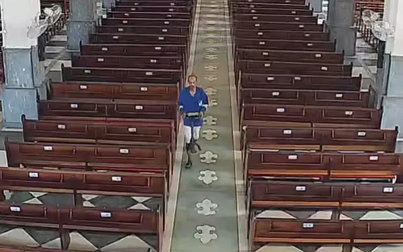 Homem é preso por furto da bancada de ofertório da Catedral de Cajazeiras