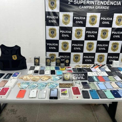 Polícia apreende celulares roubados avaliados quase 500 mil em Campina